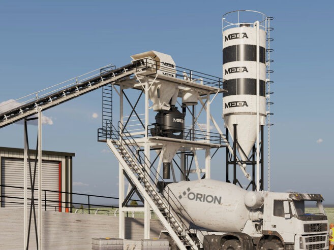 Centrale à Béton d’une capacité de 30 m³ par heure à Vendre (Mélangeur à Pales)
