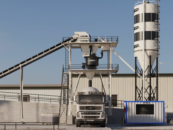 Centrale à Béton d’une capacité de 30 m³ par heure à Vendre (Mélangeur à Pales)