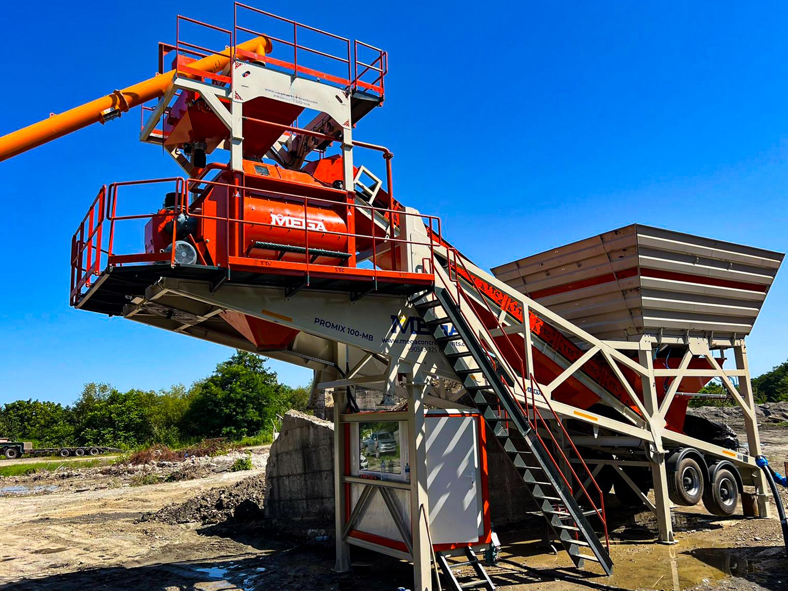 CENTRALE À BÉTON MOBILE 100 M³ À VENDRE