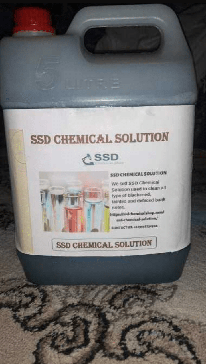 Ssd chemical solution for cleaning defaced currency